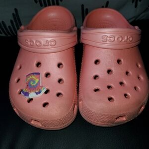 CROCS Kids Coral Sandals with Tie-Dye Charm